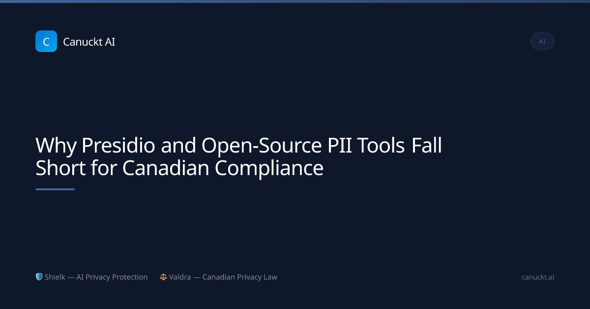 Why Presidio and Open-Source PII Tools Fall Short for Canadian ...